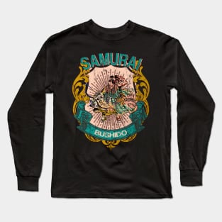 Bushido Samurai Japanese Warrior Vintage Streetwear Urban Retro 598 Long Sleeve T-Shirt